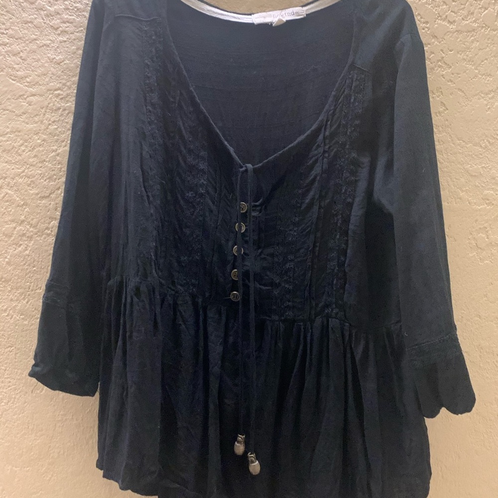 Black button up shirt